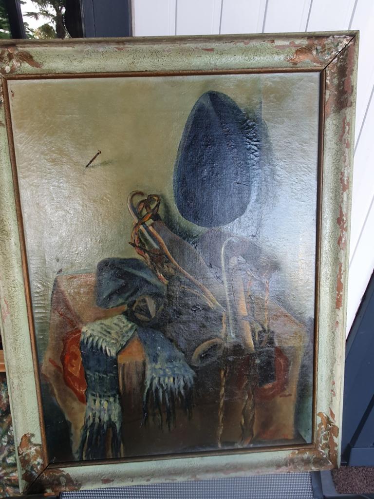Oud schilderij stilleven gesigneerd E. swartPinxit '39, Antiek en Kunst, Kunst | Schilderijen | Klassiek, Ophalen of Verzenden