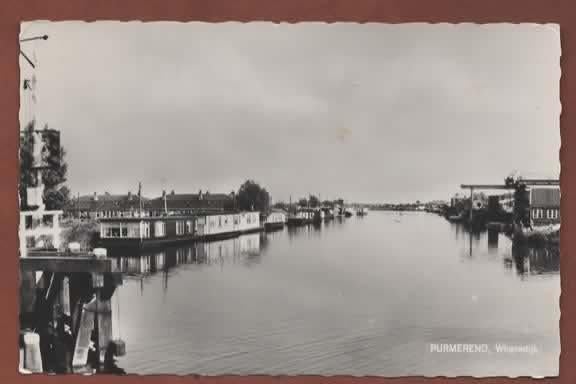 Purmerend - Wheredijk (woonarken) - 1966 (pst.st. Purmerend), Ophalen of Verzenden, 1960 tot 1980, Gelopen, Noord-Holland