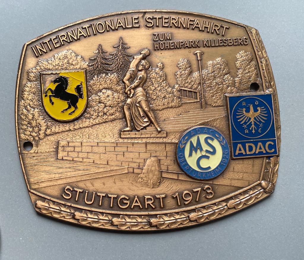 automobiel verzamelen Internationale sterrit plaquette, Ophalen of Verzenden, Brons