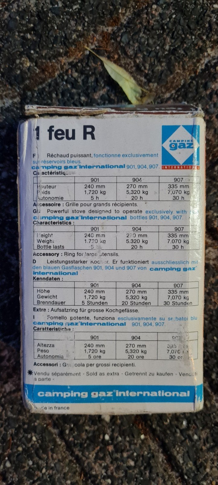 Vintage Camping Gaz International 1 feu R kooktoestel, Ophalen of Verzenden, Gebruikt