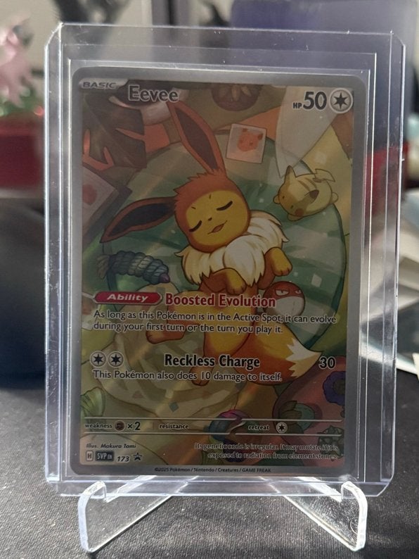 Eevee promo - Prismatic Evolutions ETB - Pokémon kaart, Ophalen of Verzenden, Nieuw, Losse kaart, Foil