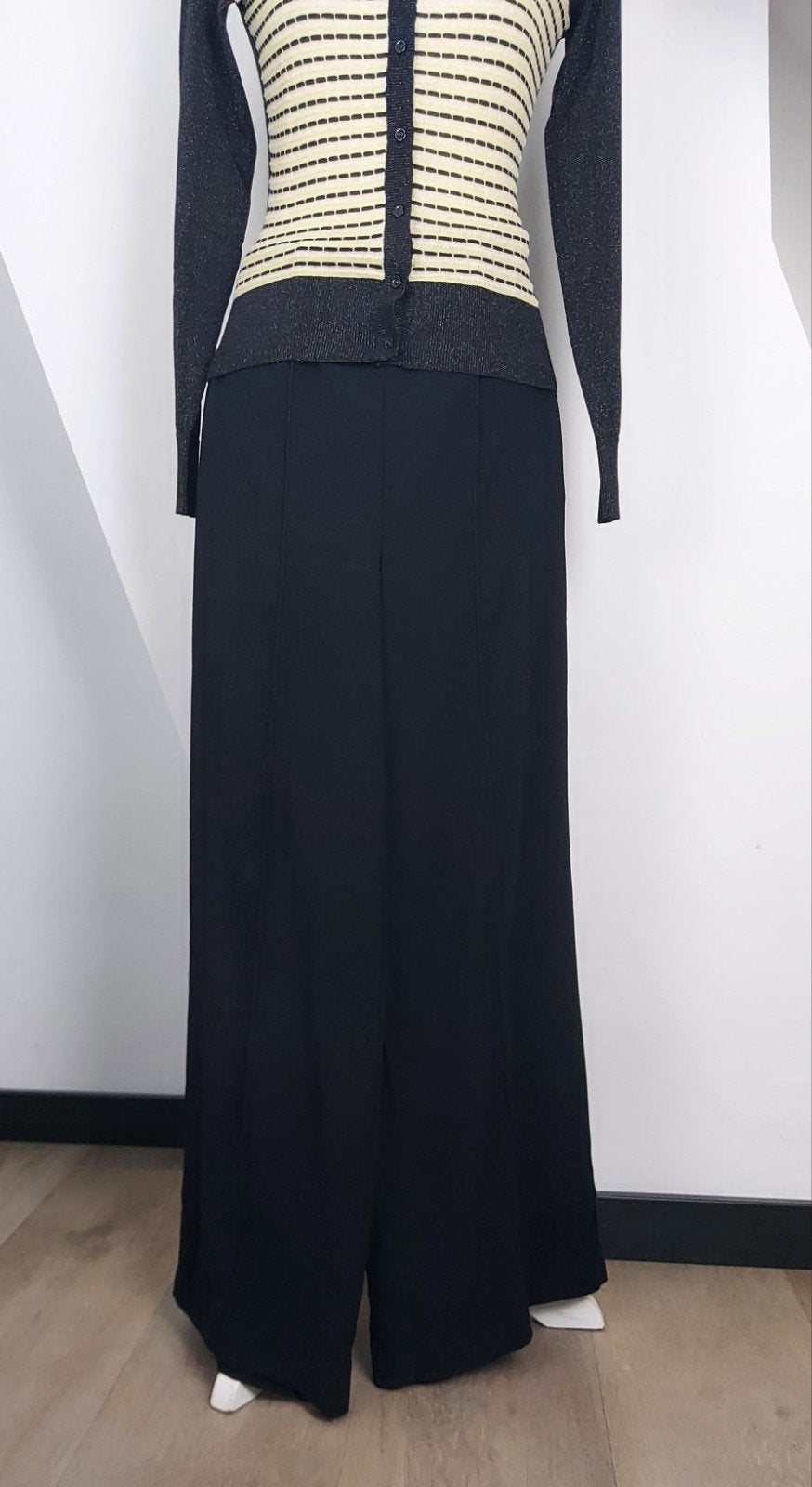 Josh V Zwarte Wide Fit Broek Maat M, Maat 38/40 (M), Verzenden, Zwart, Zo goed als nieuw