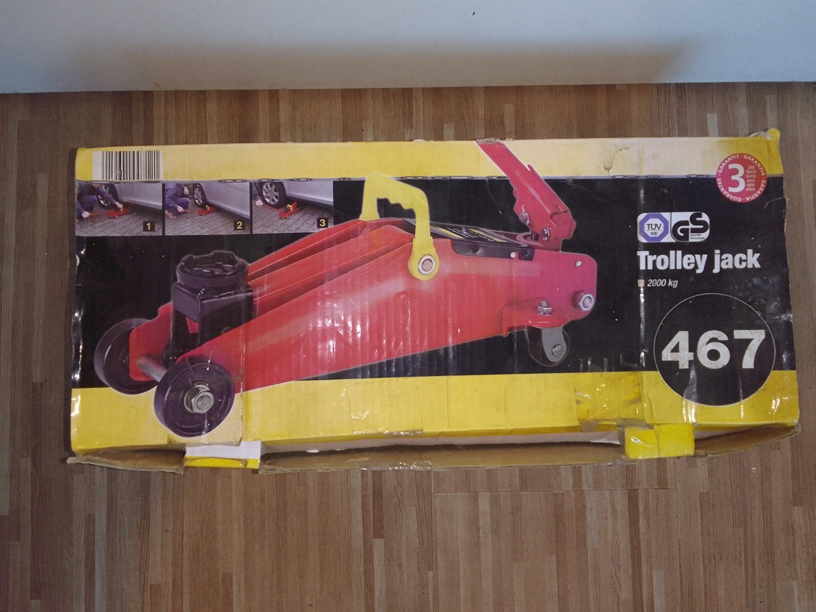 Trolley Jack auto garage krik tot 2000 Kg, Auto diversen, Ophalen, Zo goed als nieuw, Hydraulisch, Garagekrik