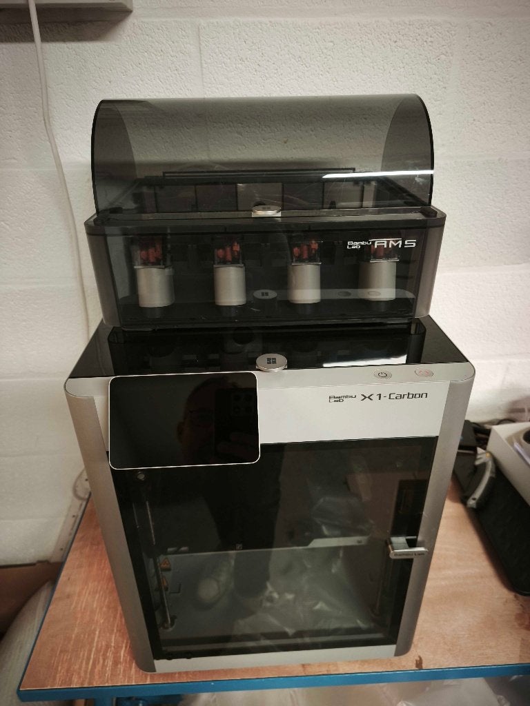 Bambu Lab X1-Carbon 3D-printer met AMS, Computers en Software, Ophalen, Zo goed als nieuw, Filament, Ingebouwde Wi-Fi