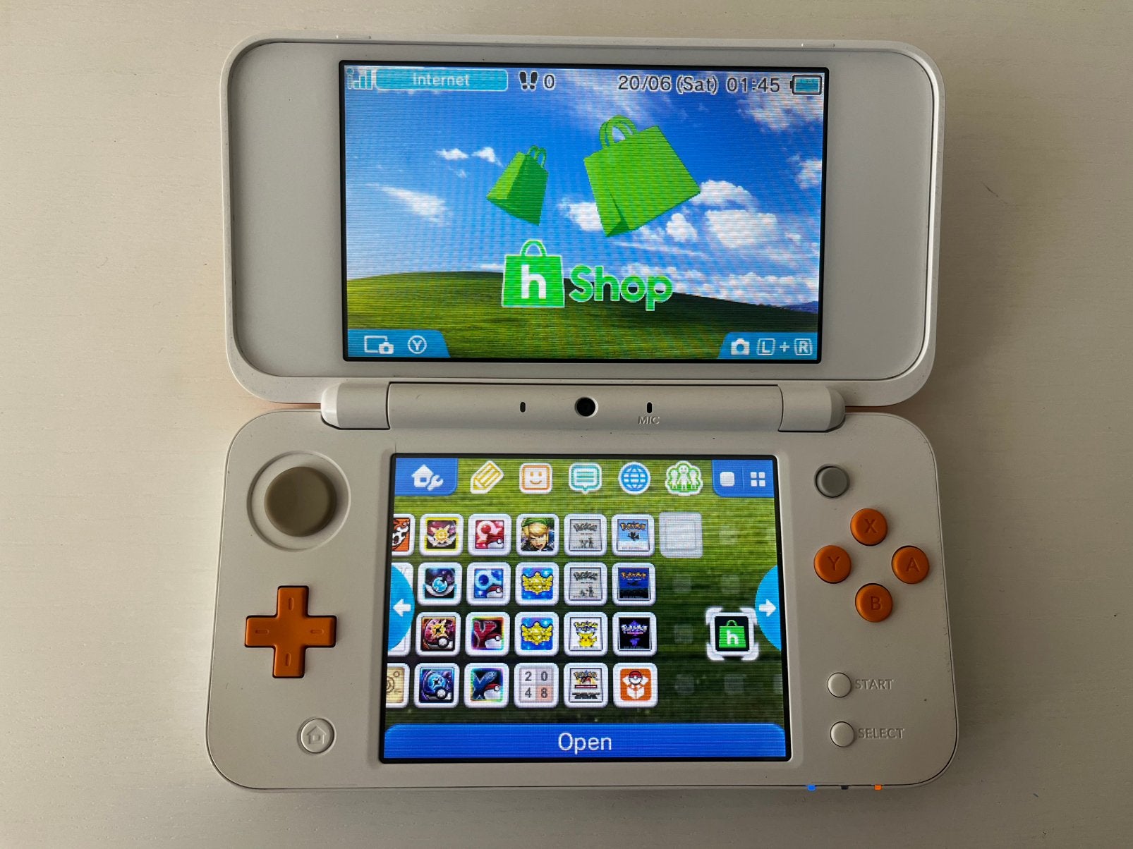 New 2DS met 128Gb compleet, Met games, Blauw, 2DS, Ophalen of Verzenden