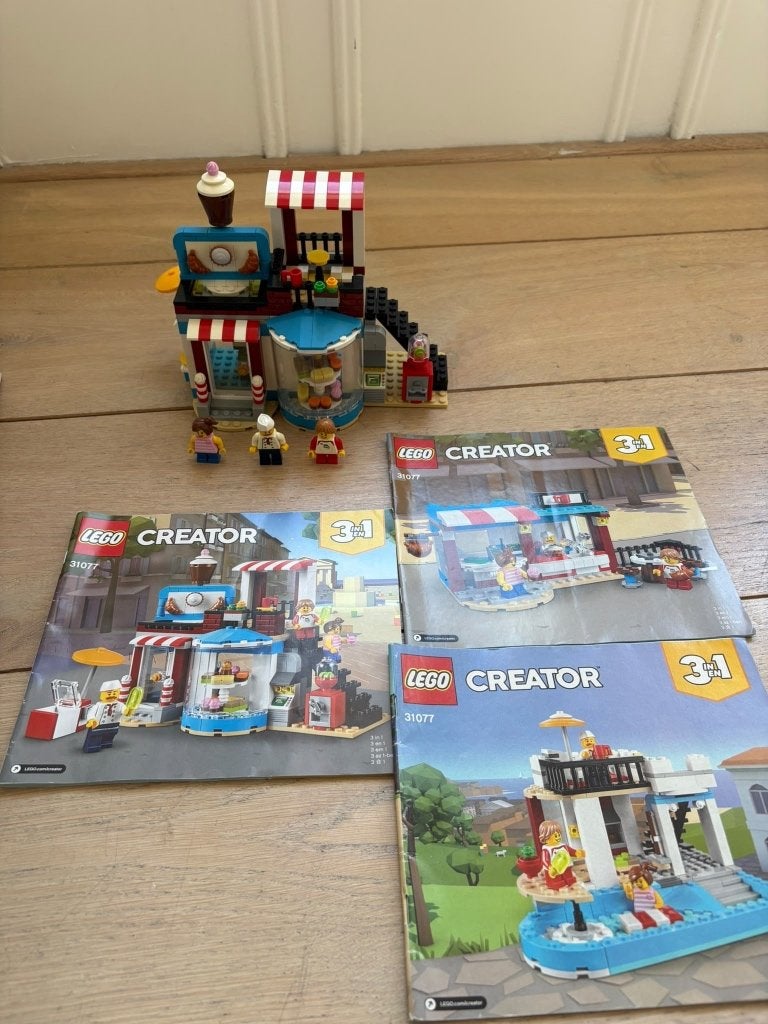 Lego Creator 3-in-1 Bakkerij, Zwembad, Winkeltje (31077), Gebruikt, Lego, Ophalen of Verzenden, Inclusief instructies