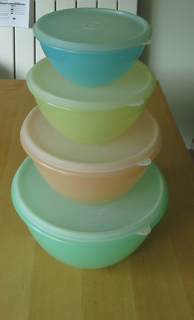 Tupperware Vintage Wonderkommen (4 stuks), Huis en Inrichting, Ophalen, Gebruikt, Bak of Kom