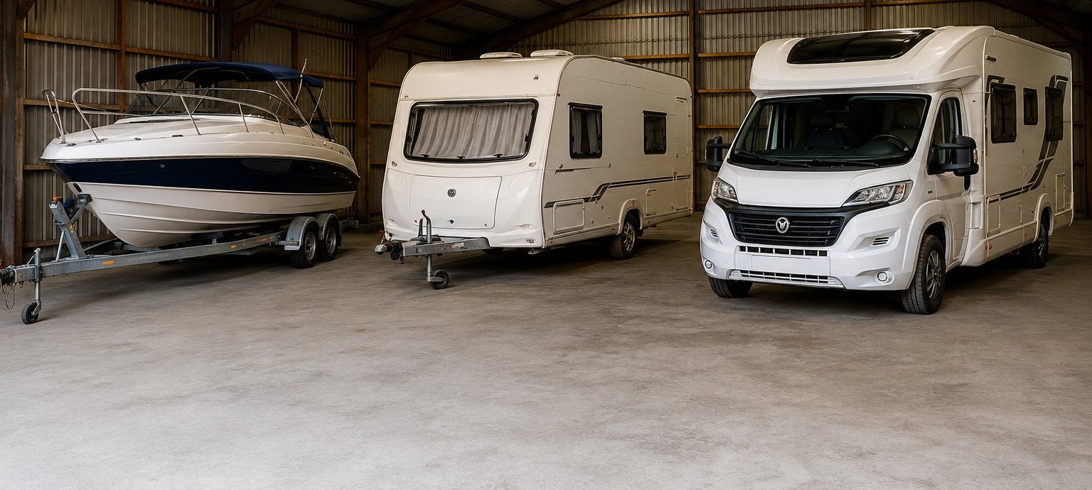 Stalling in boerenschuur, Caravans en Kamperen, Caravanstallingen
