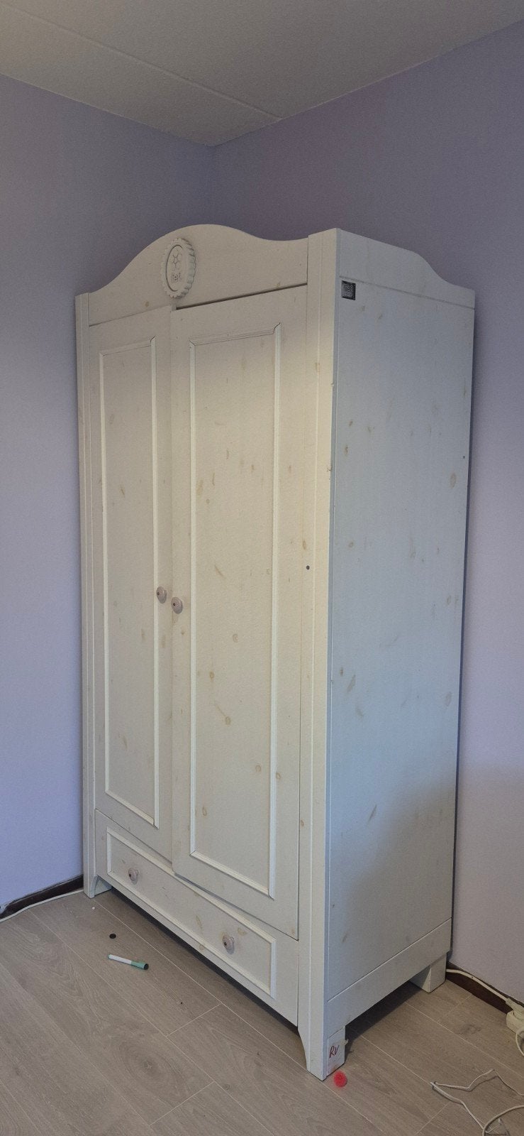 Witte lief lifestyle  kledingkast met lade en planken, Ophalen, Gebruikt, 50 tot 100 cm, Met lade(s)