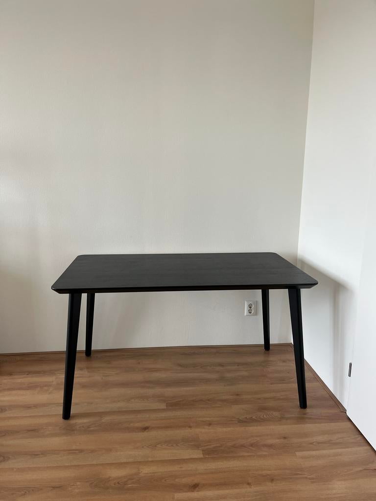 IKEA Lisabo tafel zwart, Ophalen, Gebruikt, 100 tot 150 cm, 50 tot 100 cm