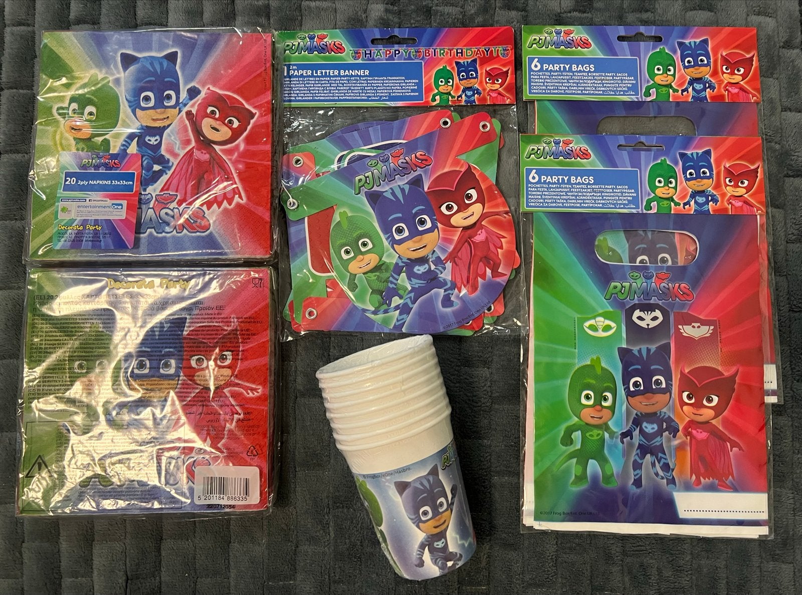 Nieuw PJ Masks Feestpakket, Ophalen of Verzenden, Nieuw, Feestartikel, Verjaardag