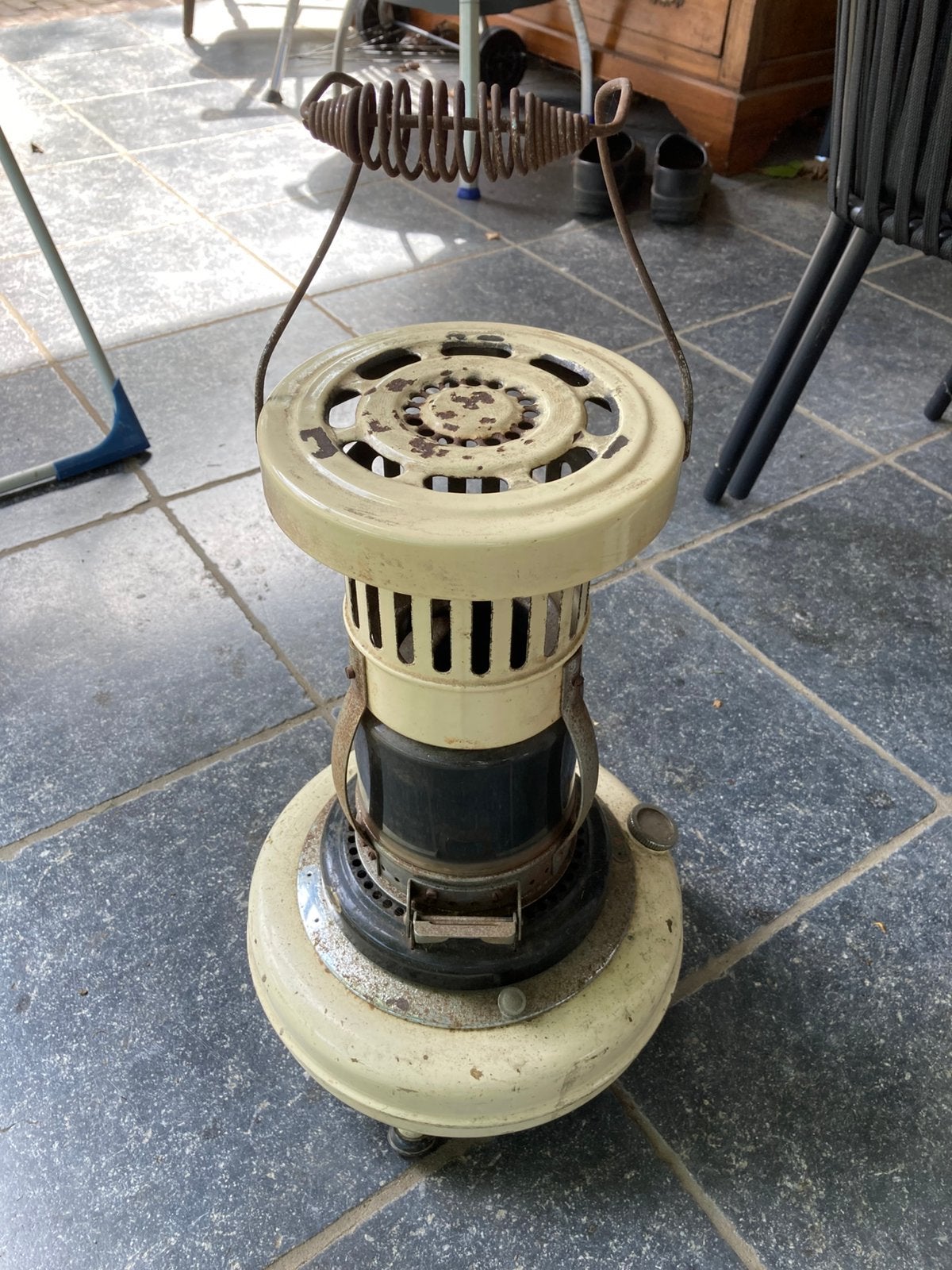 Brocante / vintage petroliumkacheltje., Ophalen