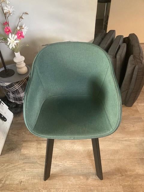 1 groene kuipstoel, Overige kleuren, Ophalen of Verzenden, Zo goed als nieuw, Stof