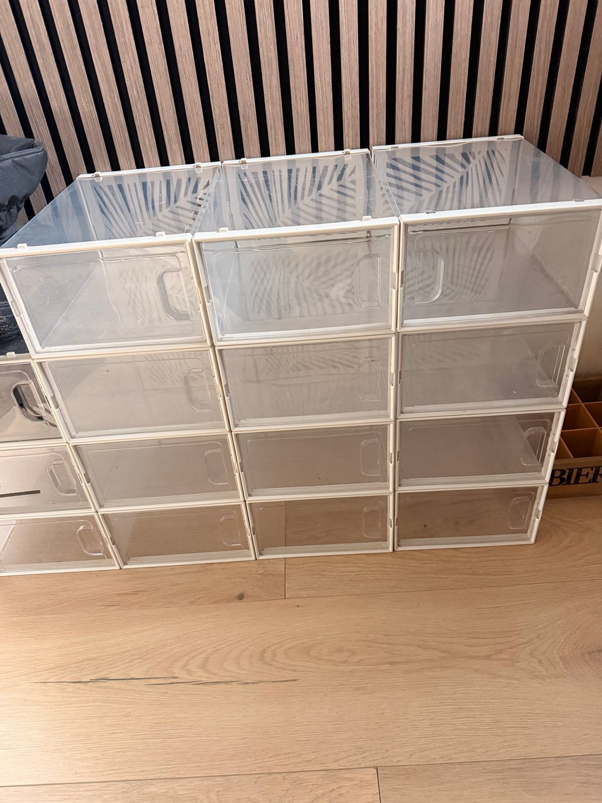 Transparante schoenendozen - Set van 18 (shoes boxes), Huis en Inrichting, Ophalen, Zo goed als nieuw