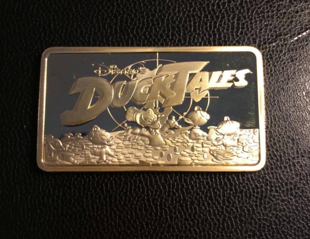 Walt Disney Ducktales 24 Karaat Goudbaar 999 Verguld LE2000, Verzamelen, Verzenden, Donald Duck, Zo goed als nieuw, Overige typen