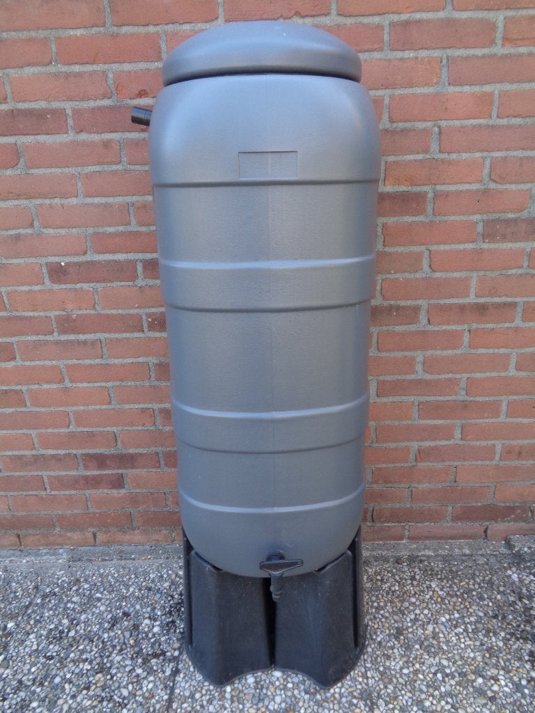 REGENTON 100 l grijs Harcostar met 3-delige voet, Tuin en Terras, Regentonnen, 75 tot 150 liter, Ophalen, Met kraantje