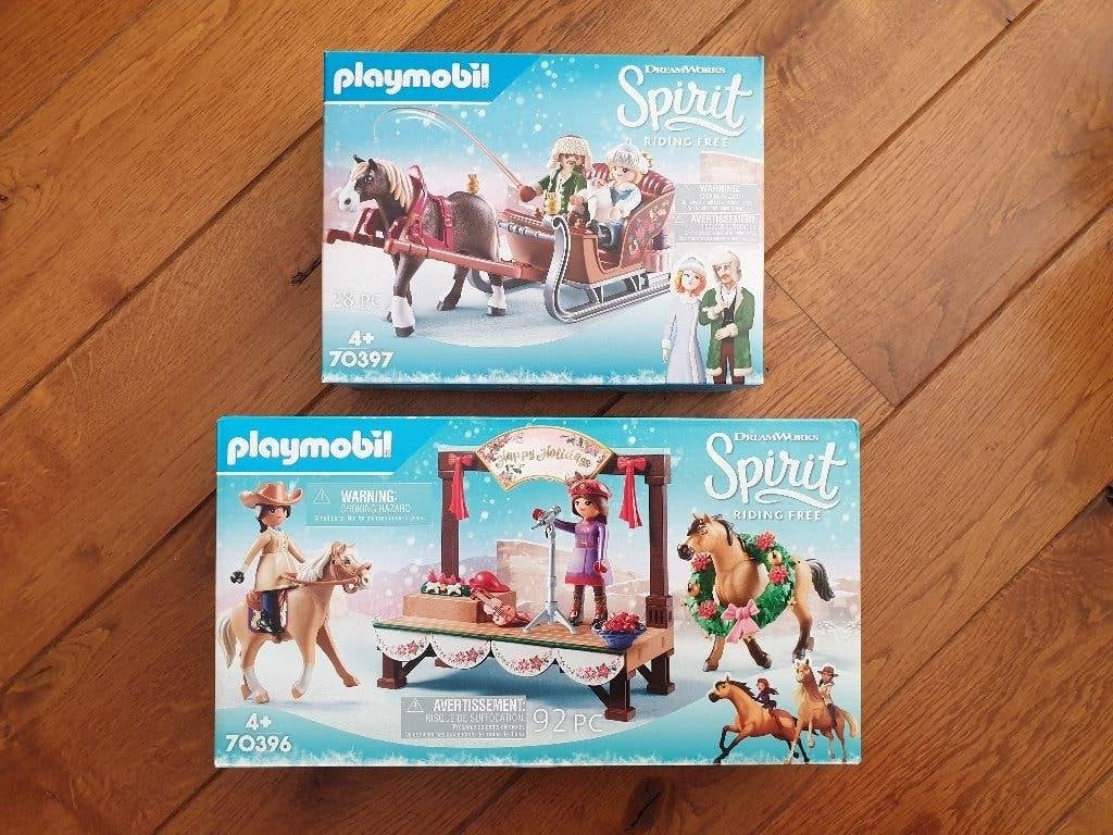 Playmobil Spirit 70396 & 70397 paarden & kerst viool concert, Ophalen of Verzenden, Nieuw, Complete set