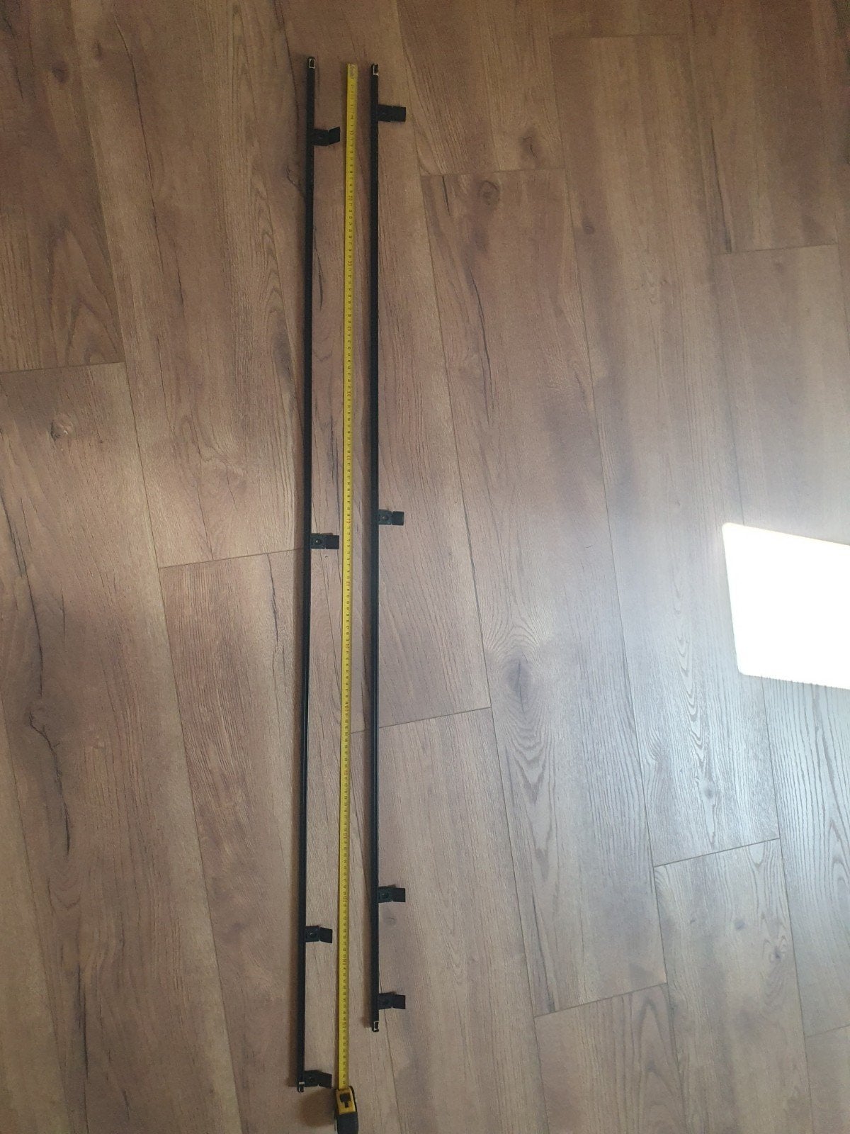 2x Gordijnrails 151cm en 159cm, Ophalen, Inclusief montageonderdelen, Gebruikt, Zwart