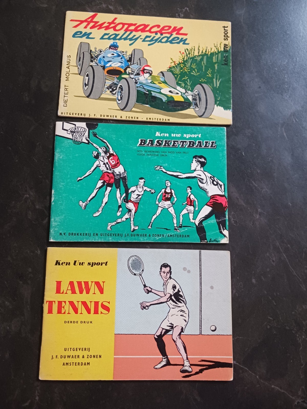 Ken Uw Sport Boekjes: Autoracen, Basketbal, Lawn Tennis, Ophalen of Verzenden, Gelezen, Diverse auteurs (o.a. Dietert Molanus)
