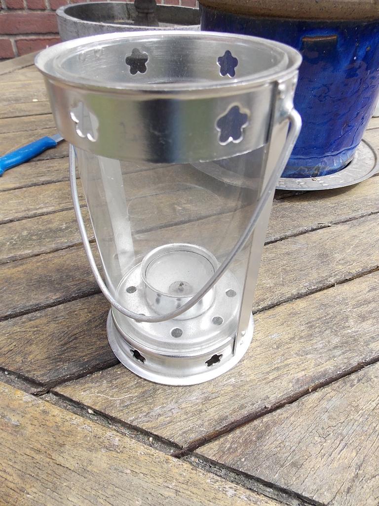 Waxinelichthouder 15 cm, Ophalen of Verzenden, Zo goed als nieuw, Metaal, Kandelaar