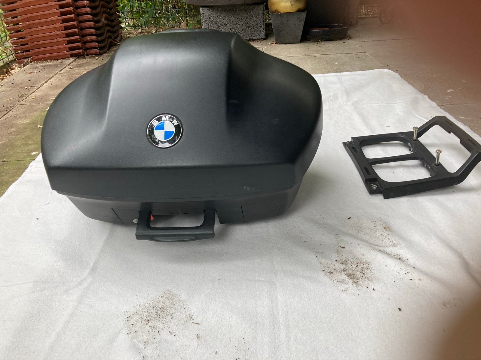 BMW Topkoffer met rugleuning en binnentas, Ophalen of Verzenden, Gebruikt