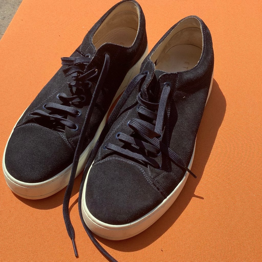 ETQ blauwe suède sneakers maat 46, ETQ, Blauw, Ophalen of Verzenden, Sneakers of Gympen
