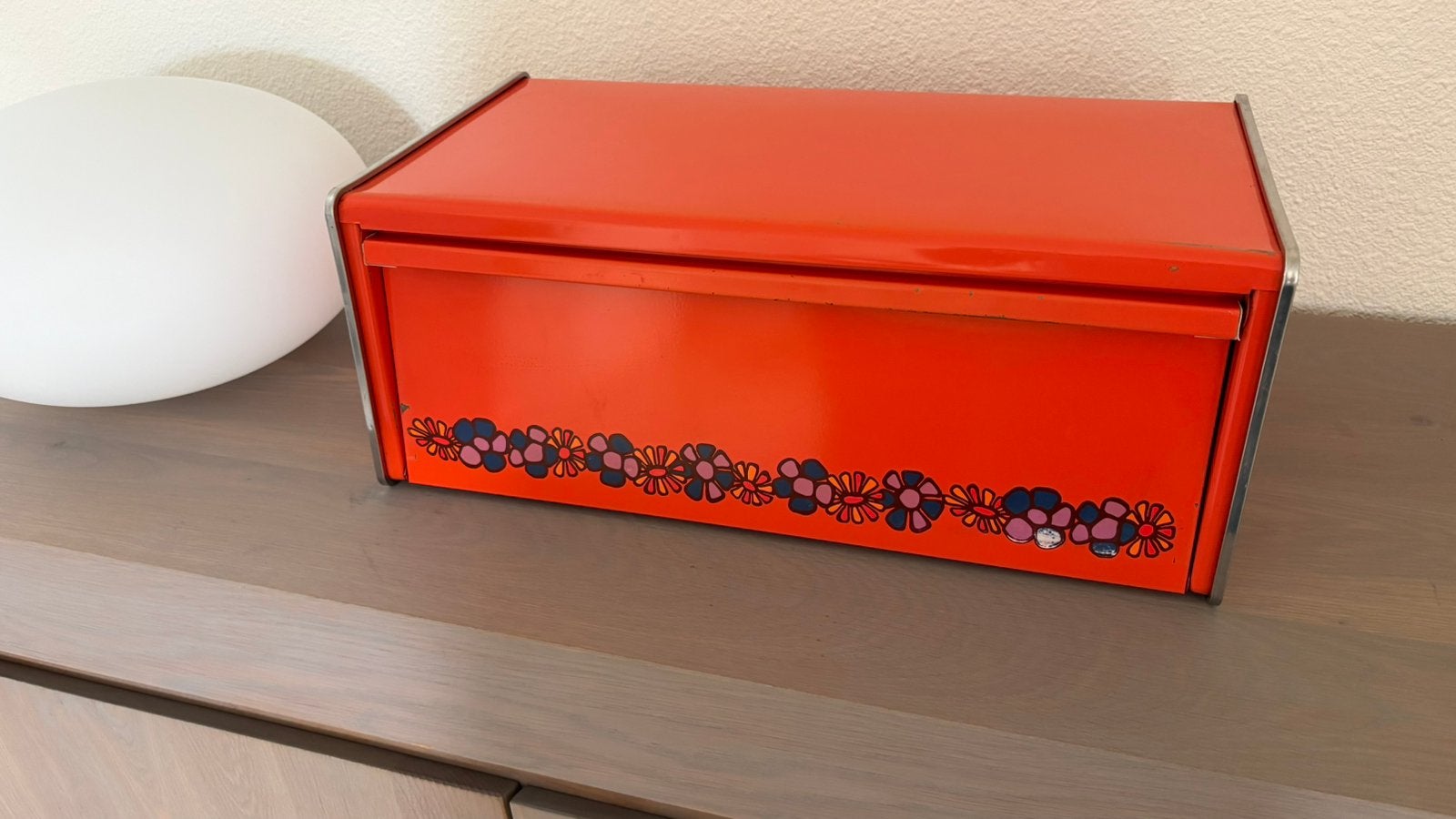 Vintage broodtrommel BRABANTIA oranje, Verzamelen, Retro, Ophalen of Verzenden, Huis en Inrichting