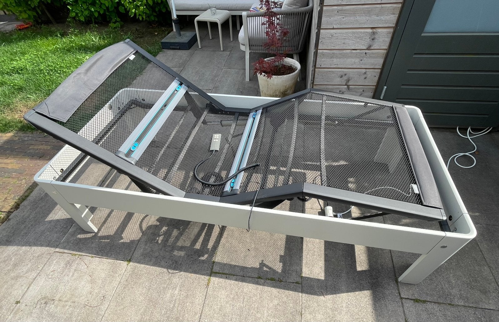 Auping Auronde 90/200/48 seniorenbed elektrisch 2-motorig, Ophalen, 90 cm, Eenpersoons, Wit
