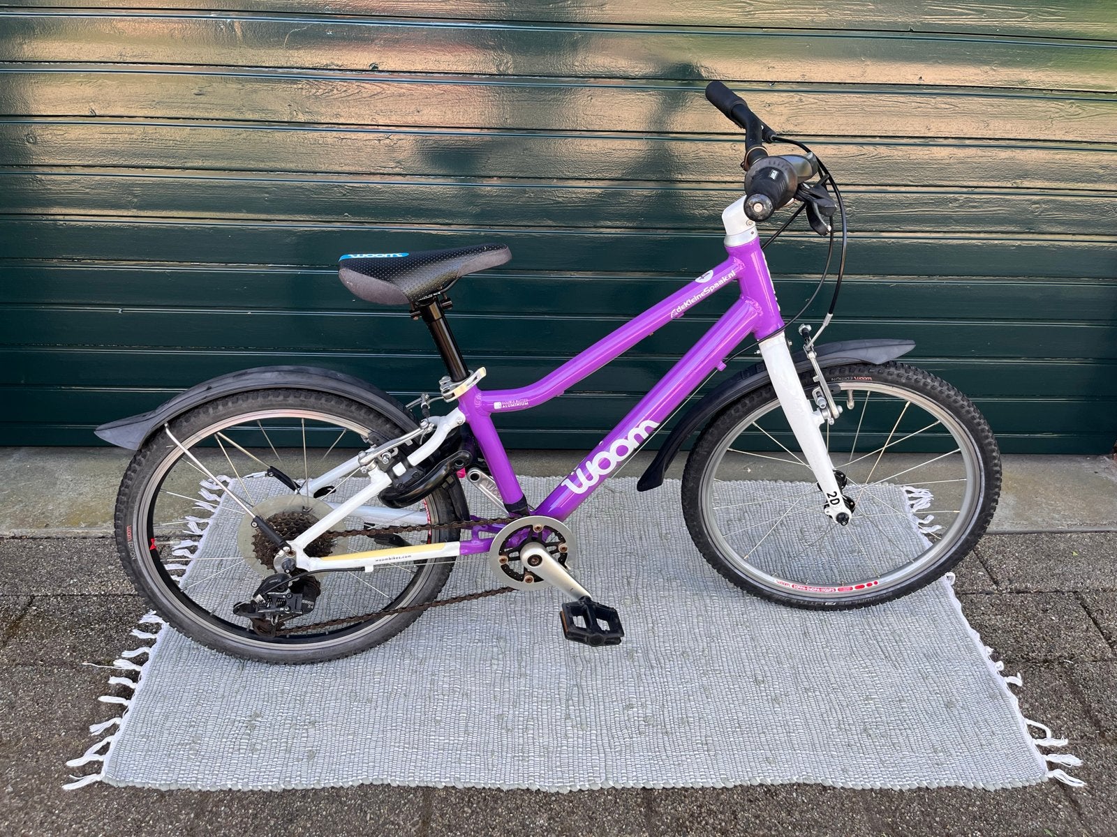 Woom 4 kinderfiets paars 20 inch - Gebruikt, Ophalen, Gebruikt, Velgrem, 16 tot 20 inch