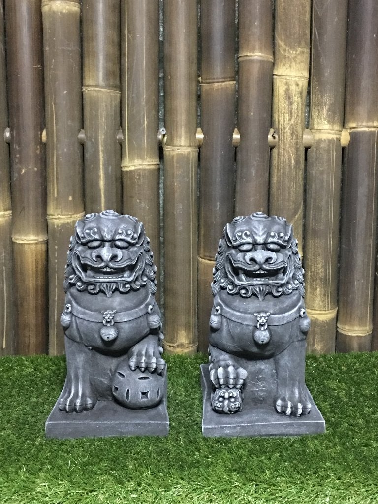 Set (2) Foo dogs / Tempel leeuwen, Ophalen, Nieuw, Beton, Overige typen