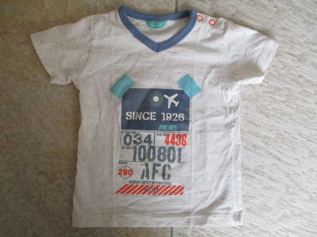 Hema T-shirt vliegtuig maat 86 shirt korte mouwen, Ophalen of Verzenden, Zo goed als nieuw, Hema, Jongetje