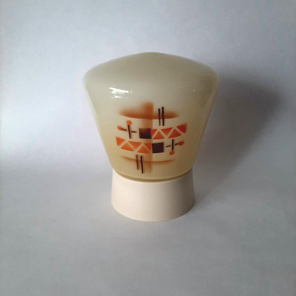 Jaren 50 plafondlamp | Schroefbol plafonniere, Nvt: Vintage item, Gebruikt, Verzenden, Zie omschrijving
