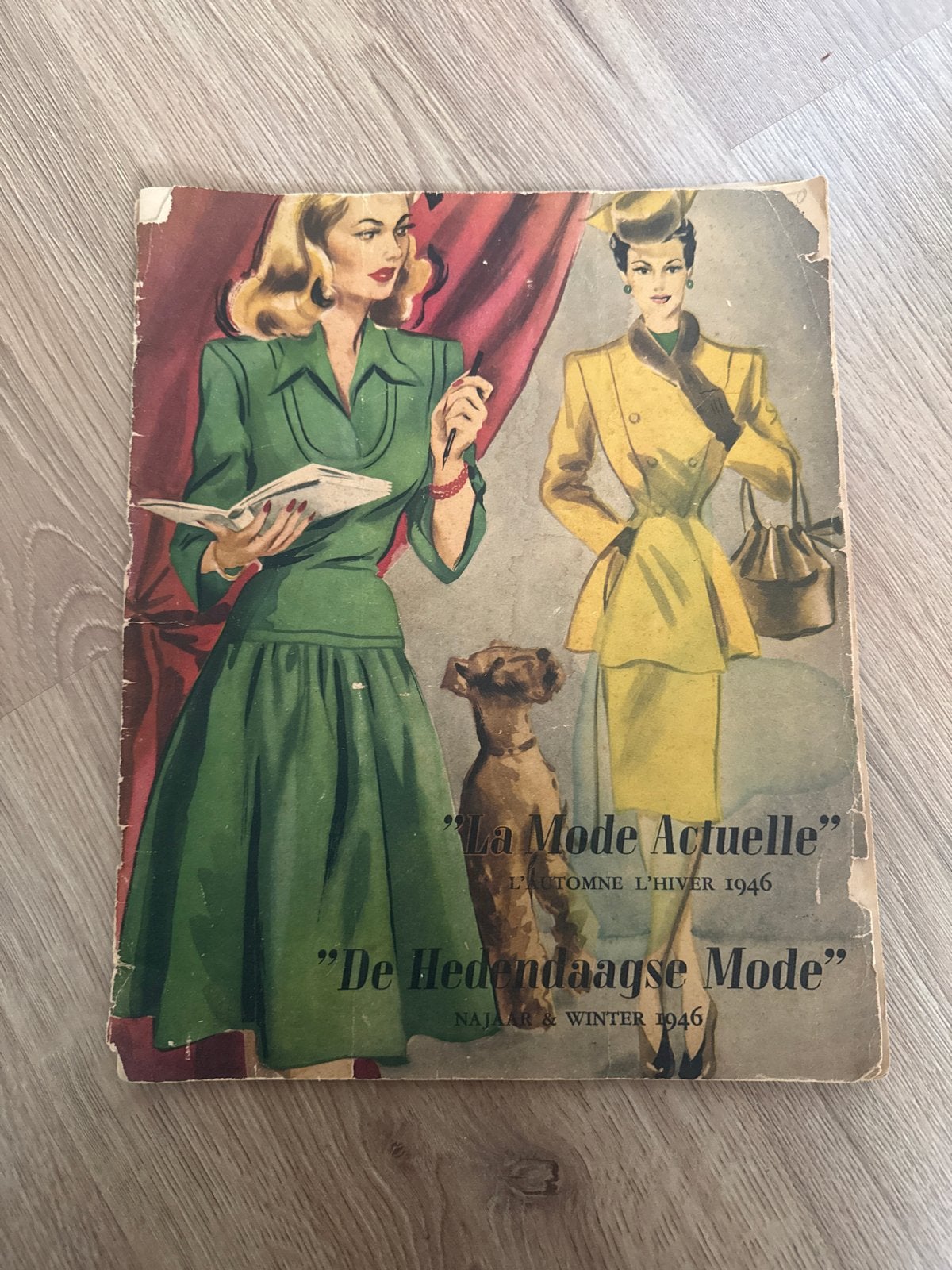 Vintage mode magazine "La Mode Actuelle" 1946, Ophalen, Gelezen, Damesbladen