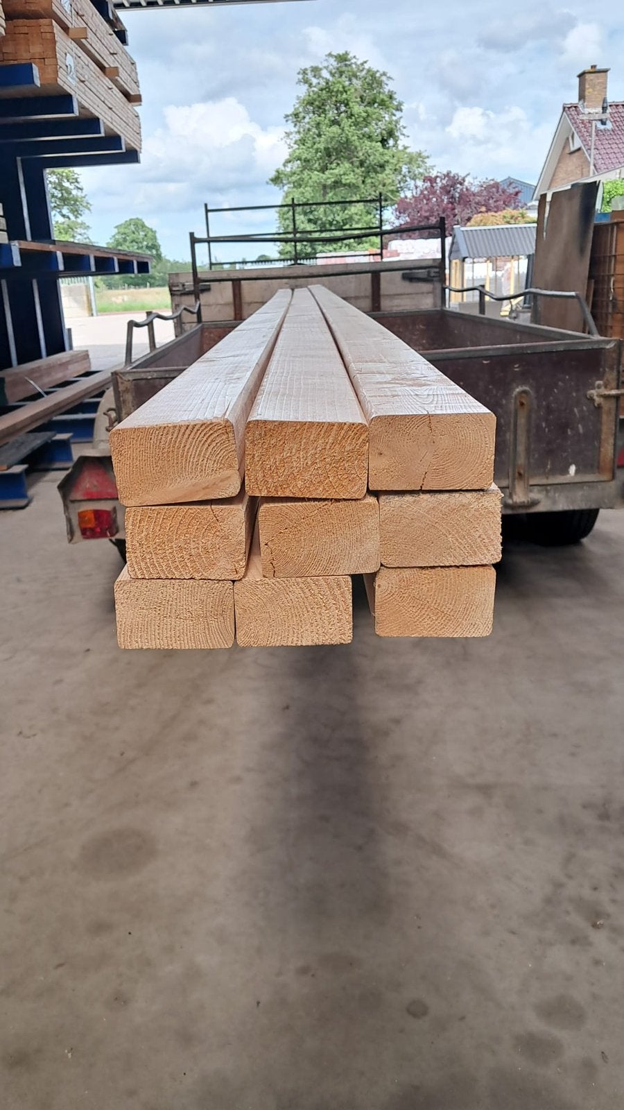 Partijtje vuren 5x7 glad 9/480, Ophalen, Zo goed als nieuw, 250 cm of meer, Planken