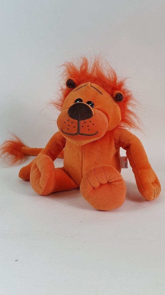 ING Oranje Spaarleeuw, leeuw knuffel en spaarpot. 4C11, Verzamelen, Tweedehands verkoop, Tweedehands verkoop, Gebruikt, Ophalen of Verzenden