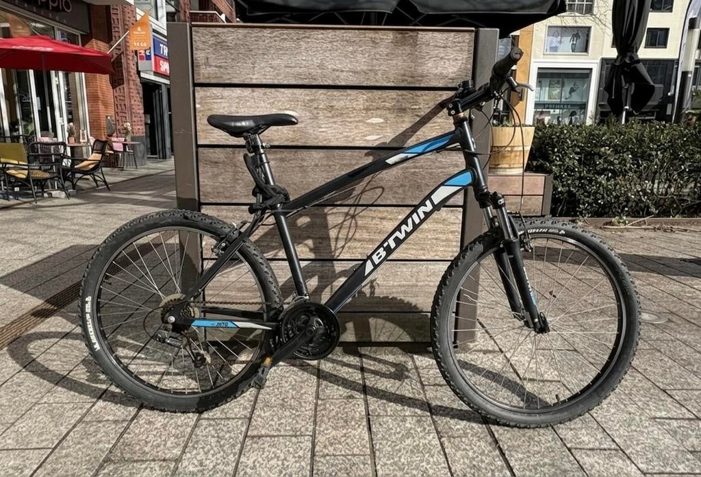 B’Twin Rockrider 520 mountainbike/versnellingen/schijfremmen, Vering, Meer dan 20 versnellingen, 53 tot 57 cm, Ophalen