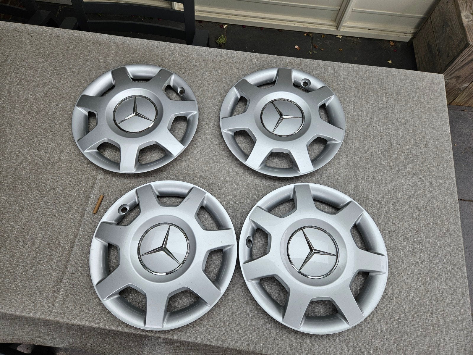 4 Originele wieldoppen mercedes 15inch, Ophalen