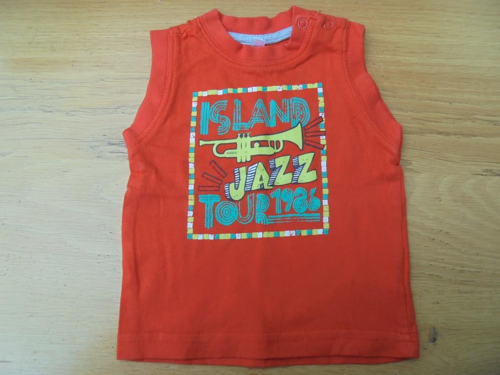 Singlet shirt oranje maat 74 ZGAN mouwloos t-shirt, Kinderen en Baby's, Babykleding | Maat 74, Ophalen of Verzenden, Zo goed als nieuw