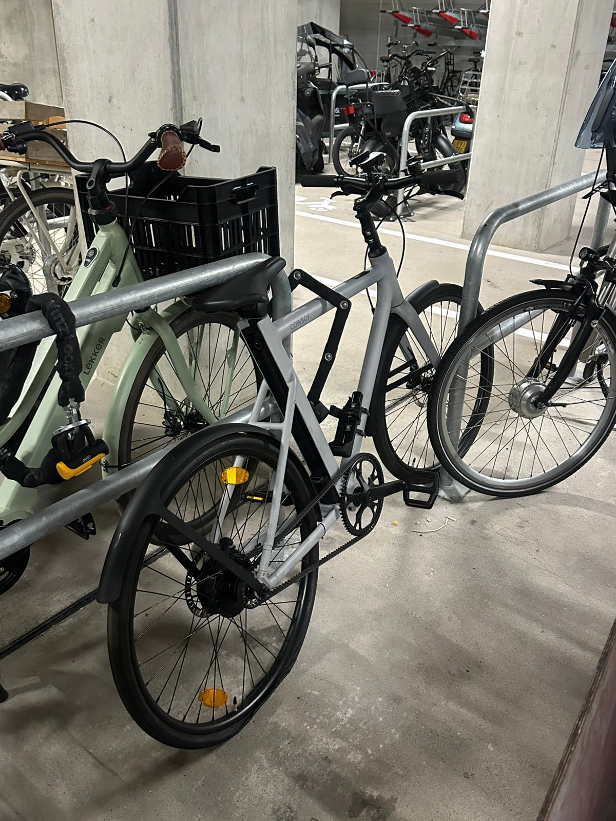Cowboy C3 e-bike grijs - met stuurverhoging en accessoires, 55 tot 59 cm, Ophalen, Zo goed als nieuw