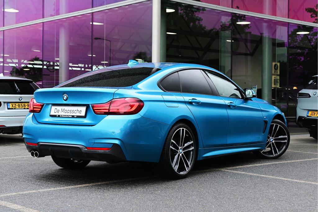 BMW 4 Serie Gran Coupé 420i High Executive M Sport Automaat, Auto's, BMW, Achterwielaandrijving, Gebruikt, 4 cilinders, Blauw