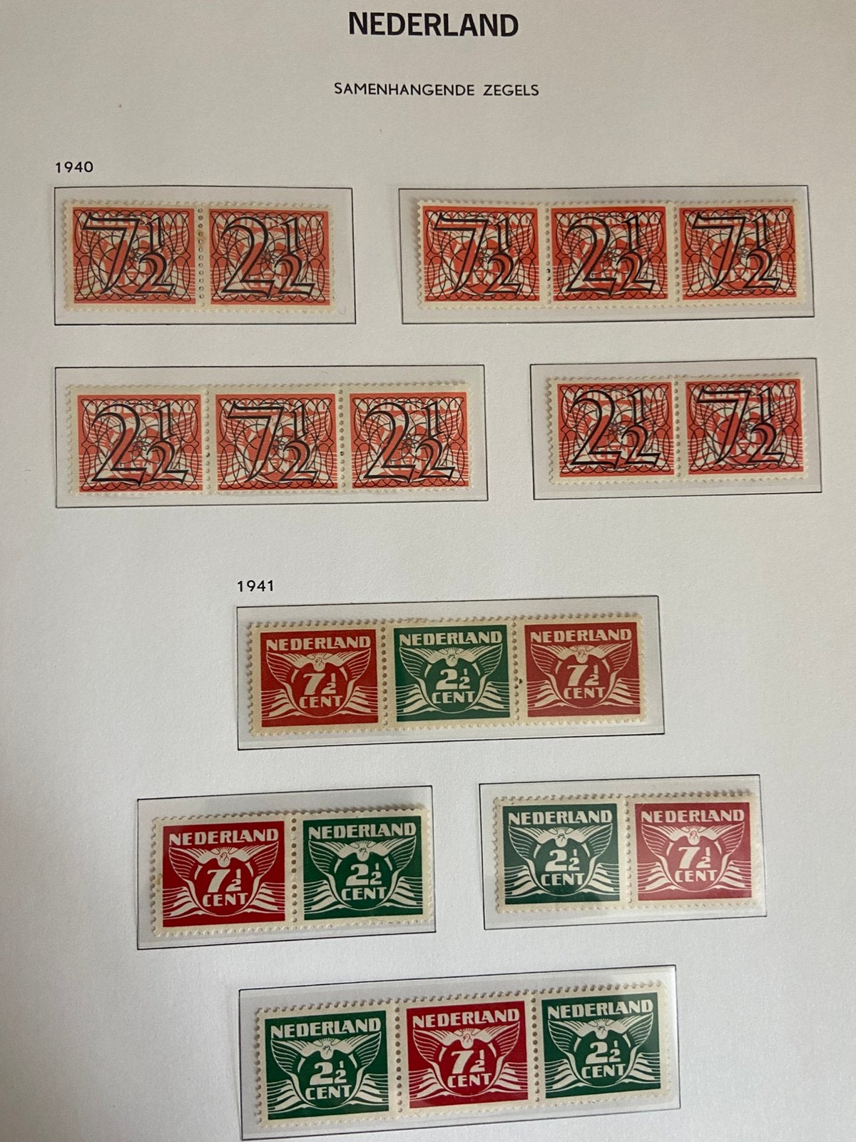 Nvph 356a-356d guilloche paren ongebruikt, Postzegels en Munten, Postzegels | Nederland, Ophalen of Verzenden, T/m 1940, Postfris