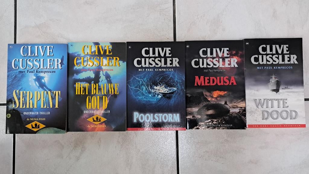 Cussler, Clive: Kurt Austin avonturen (5x), Boeken, Ophalen of Verzenden, Zo goed als nieuw, Clive Cussler