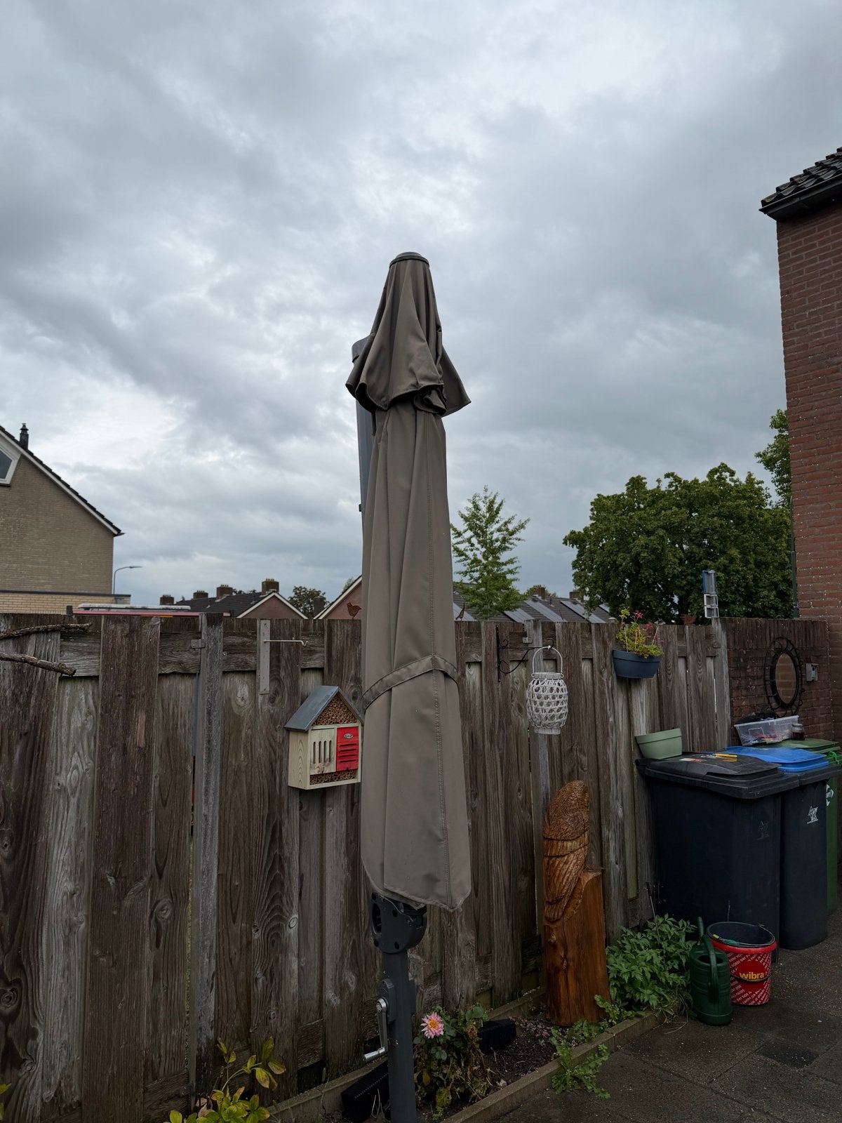 Zweefparasol met zware voet op wieltjes, Ophalen, Kantelbaar, 2 tot 3 meter, Zweefparasol