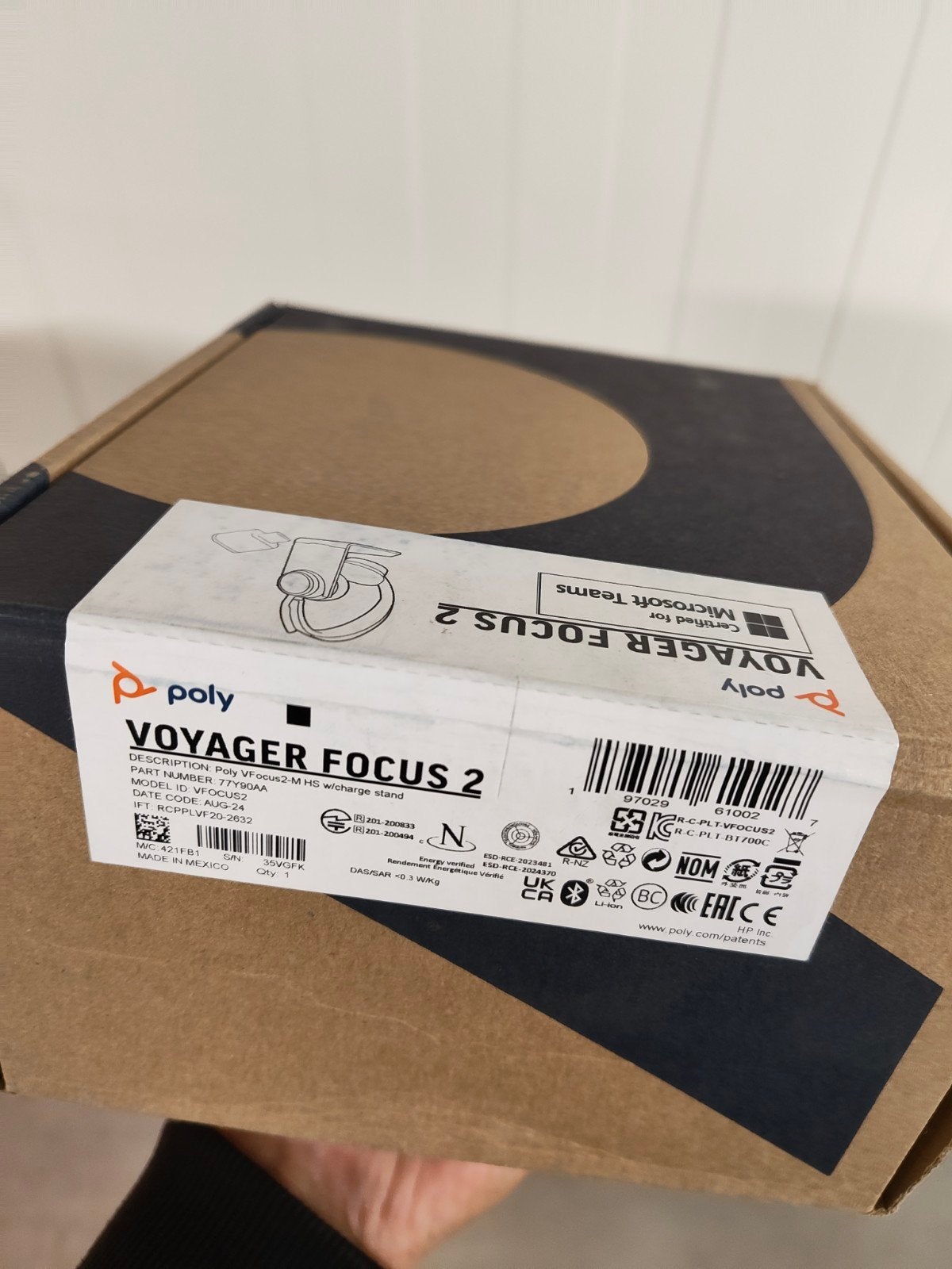 Poly Voyager Focus 2 UC headset nieuw in doos, Ophalen of Verzenden, Nieuw, Over-ear, Overige merken