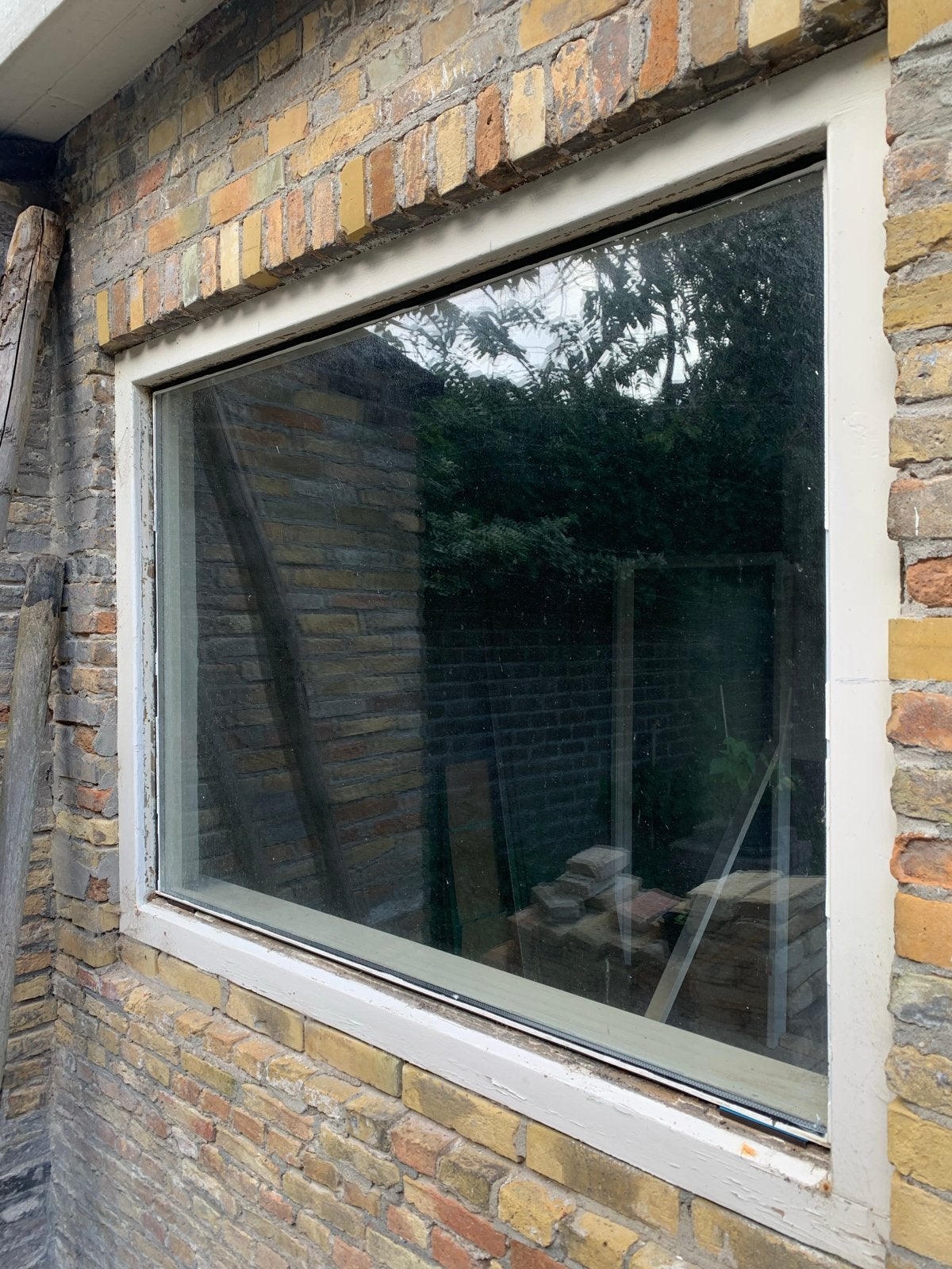 2 kozijnen met dubbelglas uit 2005, Ophalen, Gevelraam of Ruit, Gebruikt, 160 cm of meer