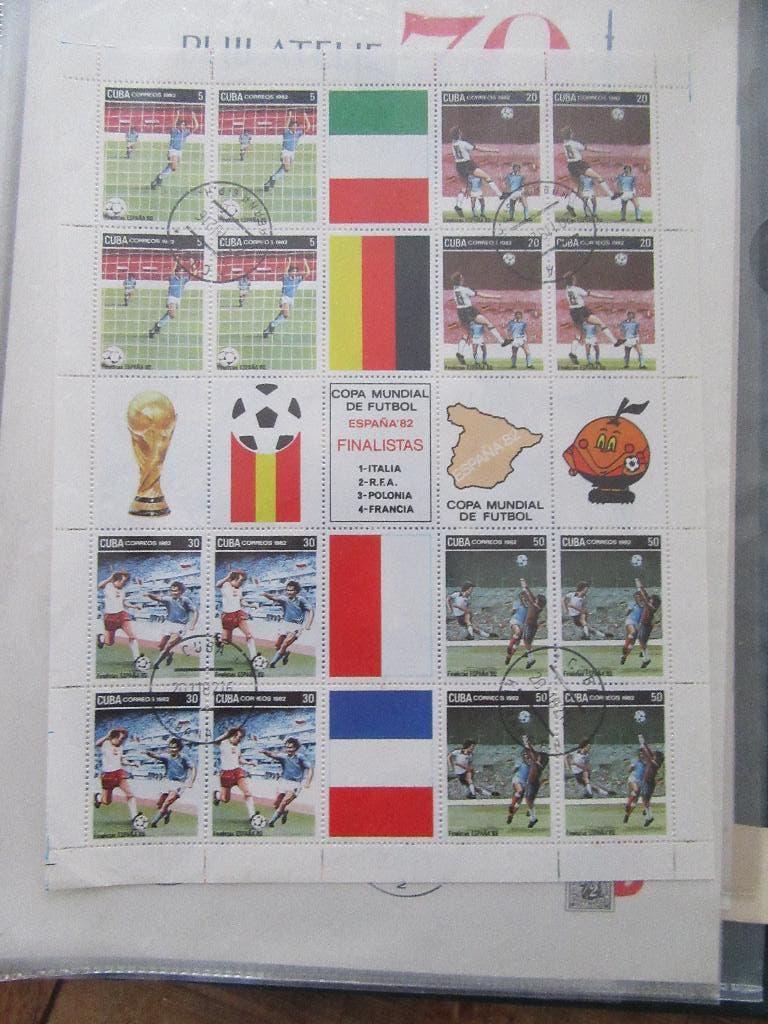 WK Voetbal 1982 Cuba Caraiben vel zegels, Verzenden, Midden-Amerika