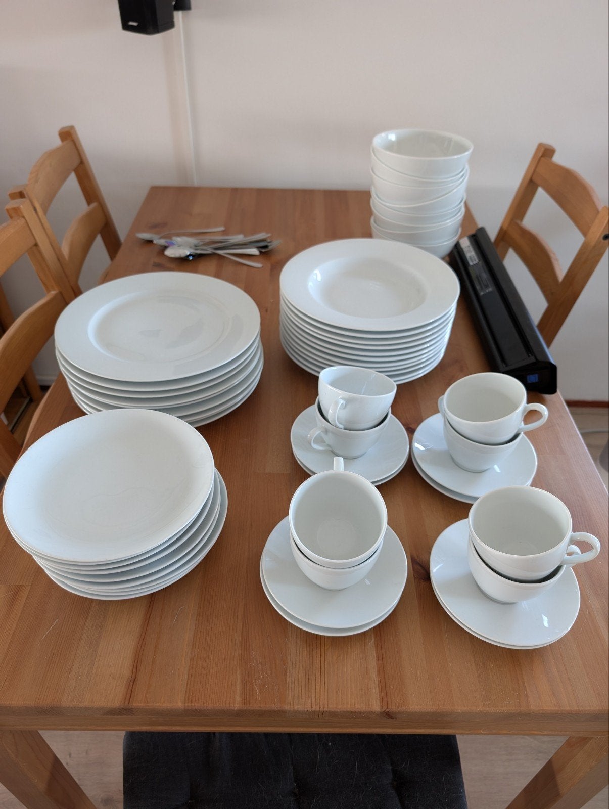 Ikea 365+ Wit servies: borden, kommen, kopjes en schotels, Ophalen, Porselein, Overige stijlen, Bord(en)