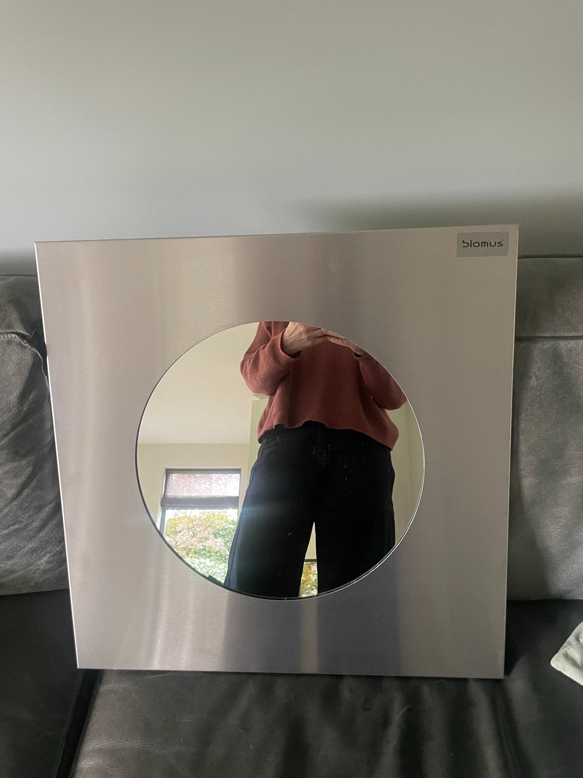 Blomus spiegel - Vierkant met ronde opening, Ophalen, Vierkant, Zo goed als nieuw, Minder dan 100 cm