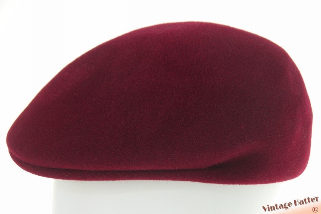 vintage Voorgevormde pet Vera Lepre bordeaux vilt 56, Vera Lepre, Ophalen of Verzenden, Pet, 57 cm (M, 7⅛ inch) of minder