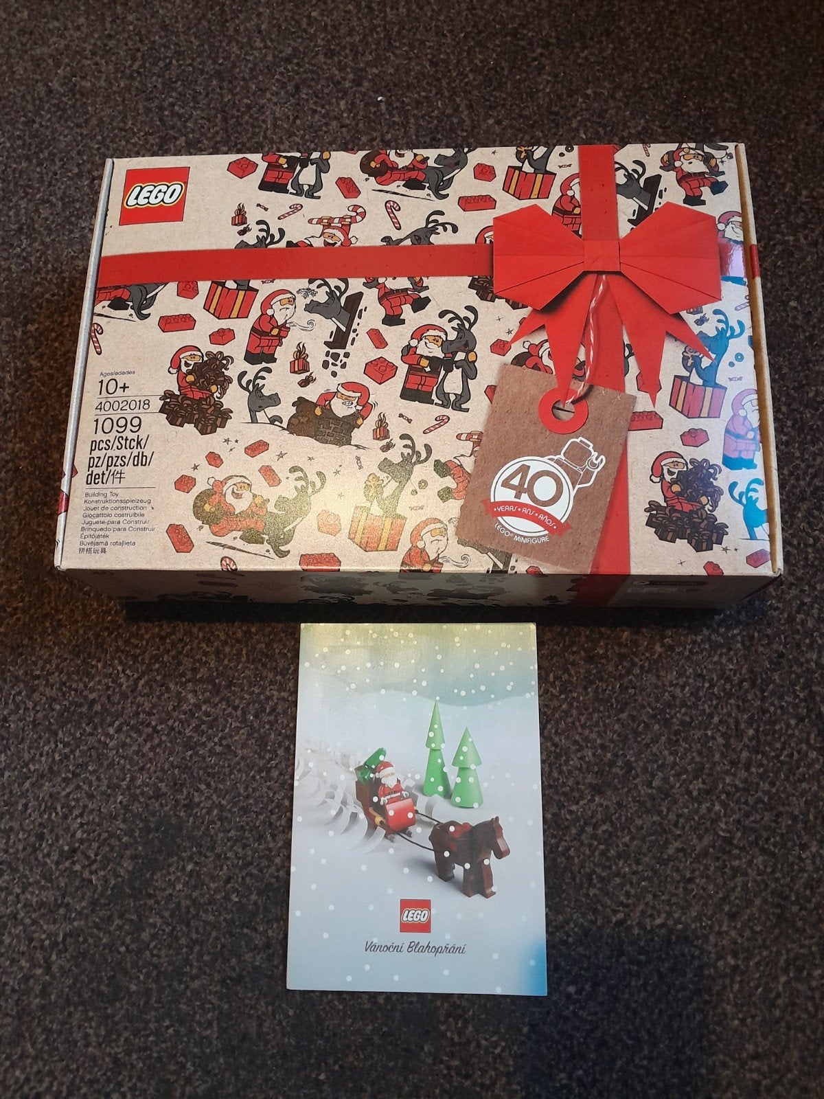 Lego 4002018 Kerstcadeau 40 Jaar Minifiguur Jubileum, Overige thema's, Lego, Inclusief instructies, Nieuw
